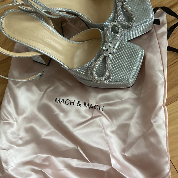 SOLD MACH & MACH platform silver heels - Picture 9 of 11